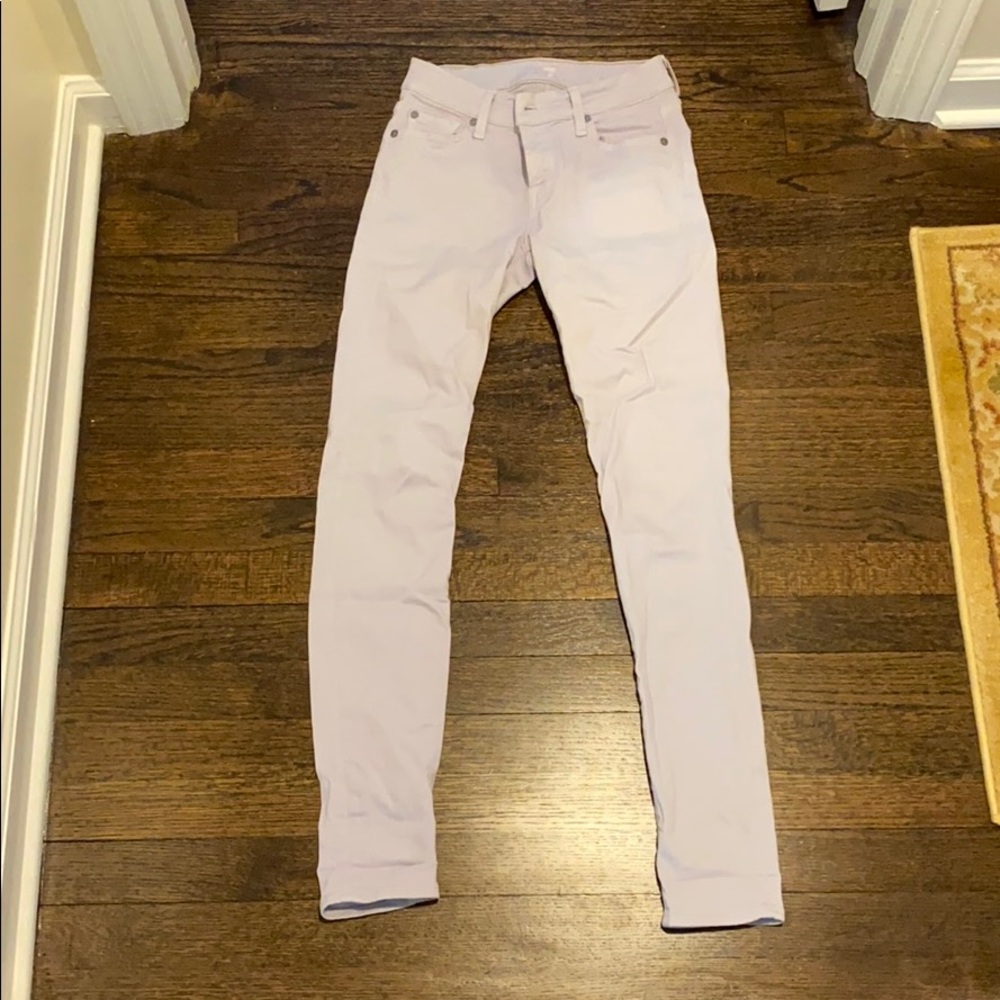 7 For All Mankind Lavender “The Skinny” Jeans